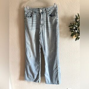 Aeropostale Wide Leg, High Rise jeans, raw hem, women’s 12